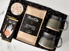 Load image into Gallery viewer, coffee chocolate ceramic mug gift box basket
