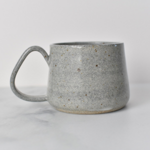 grey speckled mug